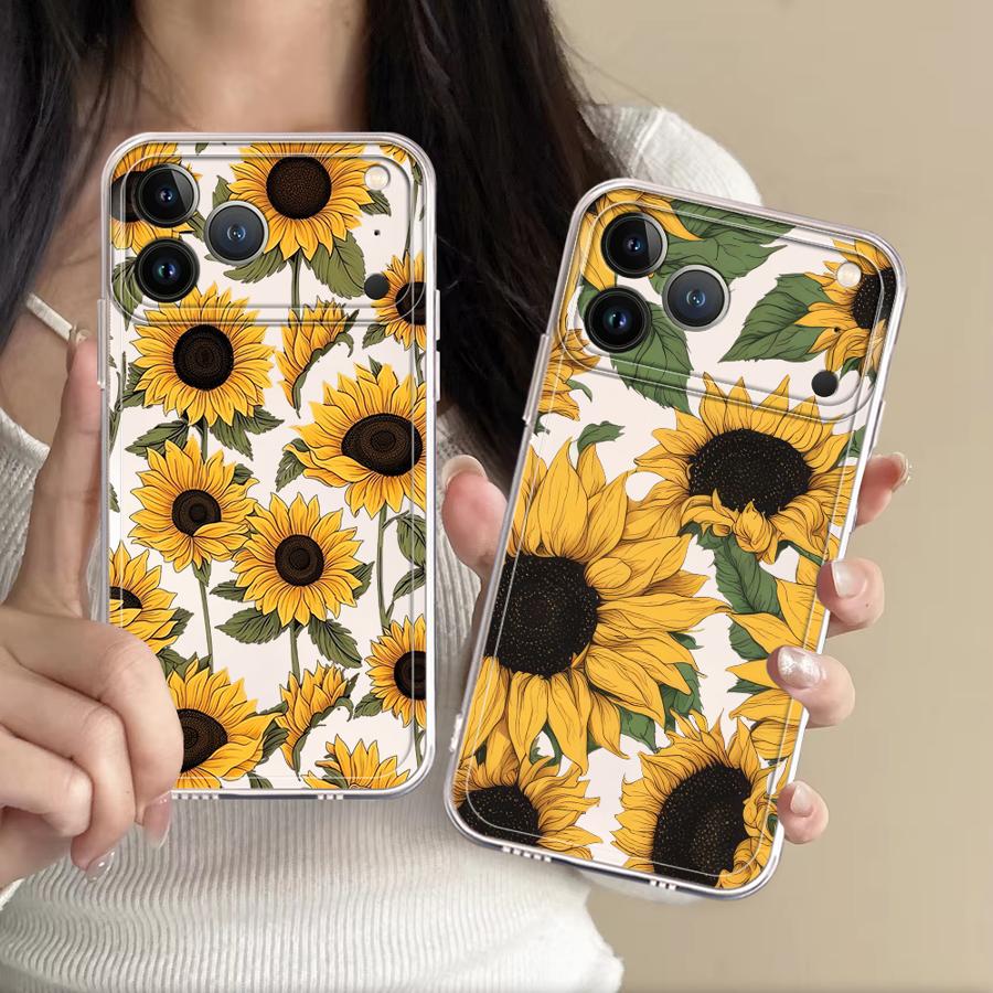 Phone Cases For Iphone 11 - Cute Sunflower Pattern Case for Apple
