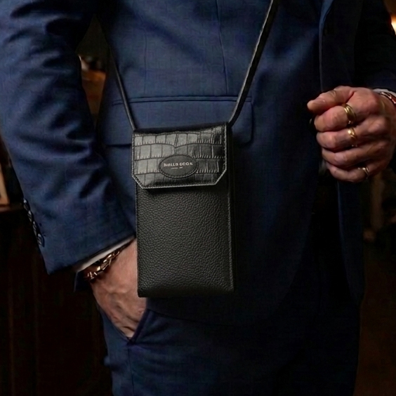 Phone Cases Wholesale - Premium Luxury Genuine Pebble Leather Crossbody