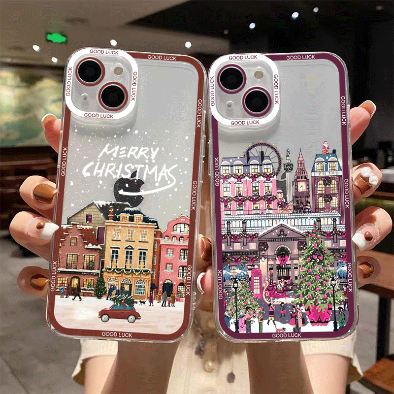 Phone Cases Xiaomi 14 - Winter New Year Christmas Street Scenery
