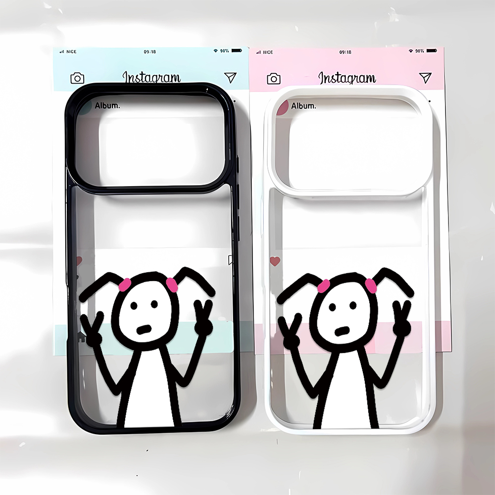 Phone Cases Best - Stick Cute Minimal Figure Bright Camera