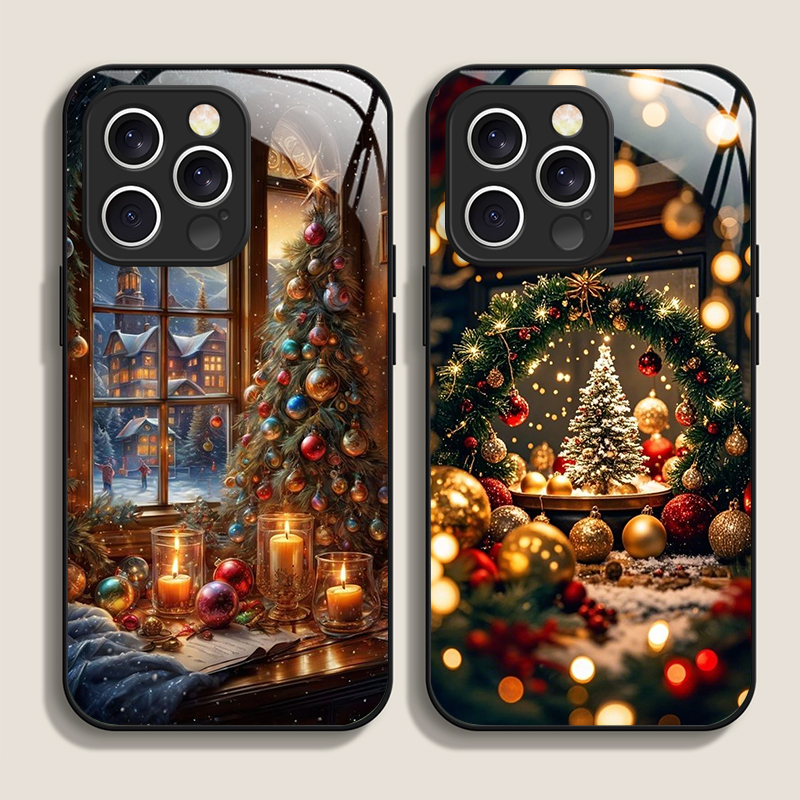 Phone Cases For Iphone 11 - Christmas Tree Gift Snowy Town Scenery