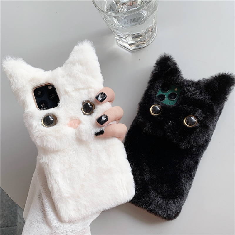 3D Cute Cartoon Cat Furry Plus - Phone Cases For Iphone 11 评论和价格