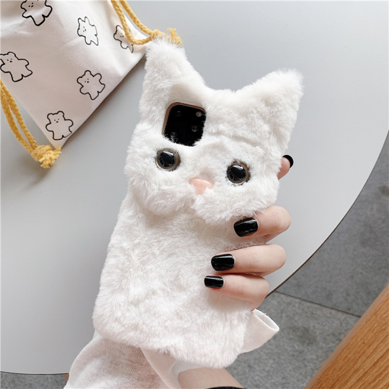 3D Cute Cartoon Cat Furry Plus - Phone Cases For Iphone 11 评论和价格