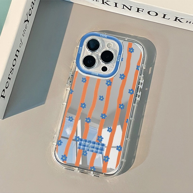 Blue Striped Flowers Pattern M - Phone Cases Blue 评论和价格
