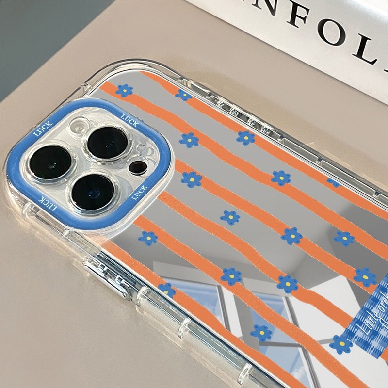 Blue Striped Flowers Pattern M - Phone Cases Blue 评论和价格
