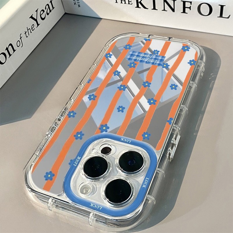 Blue Striped Flowers Pattern M - Phone Cases Blue 评论和价格