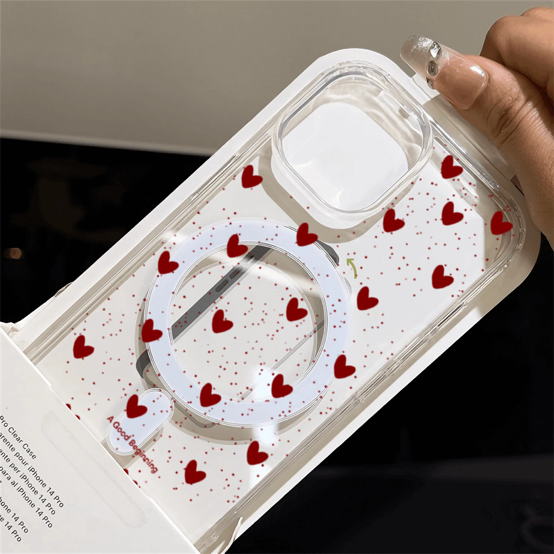 INS Red Love Heart Sexy Transp - Phone Cases Transparent 评论和价格