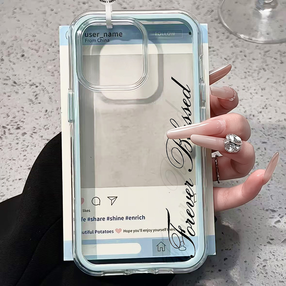 Forever Blessed Simple Clear P - Phone Cases Transparent 评论和价格