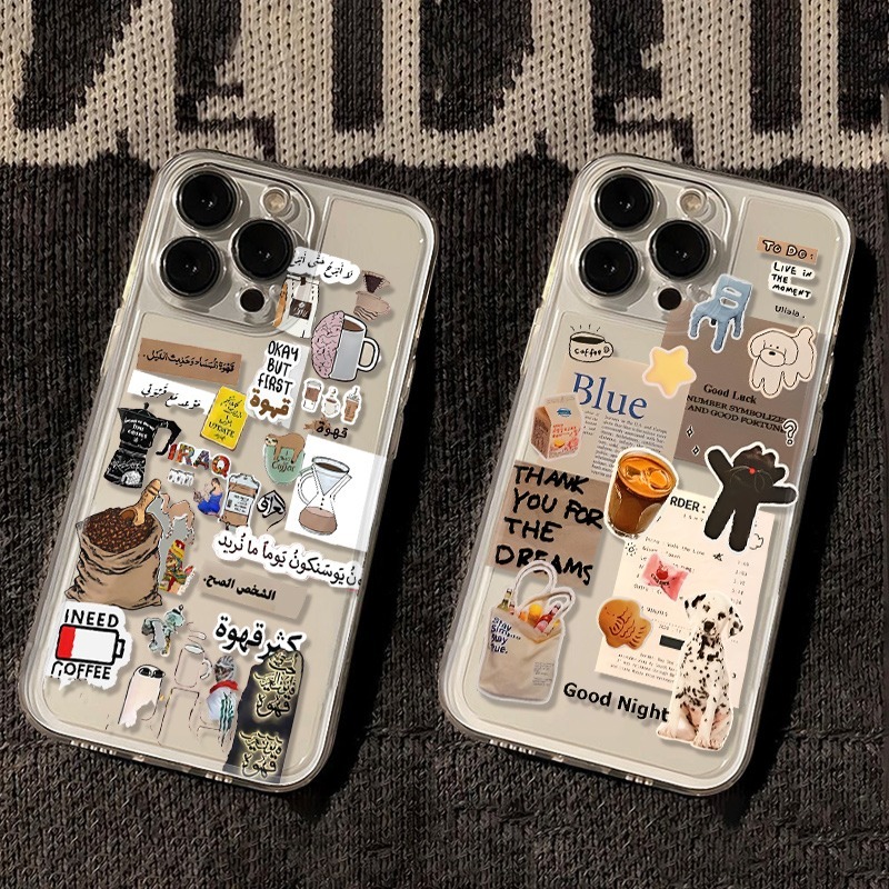 I Love Coffee Pattern Phone Ca - Phone Cases Transparent 评论和价格