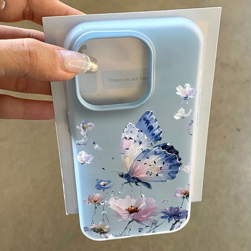 Watercolor Blue Purple Butterf - Phone Cases Blue 评论和价格