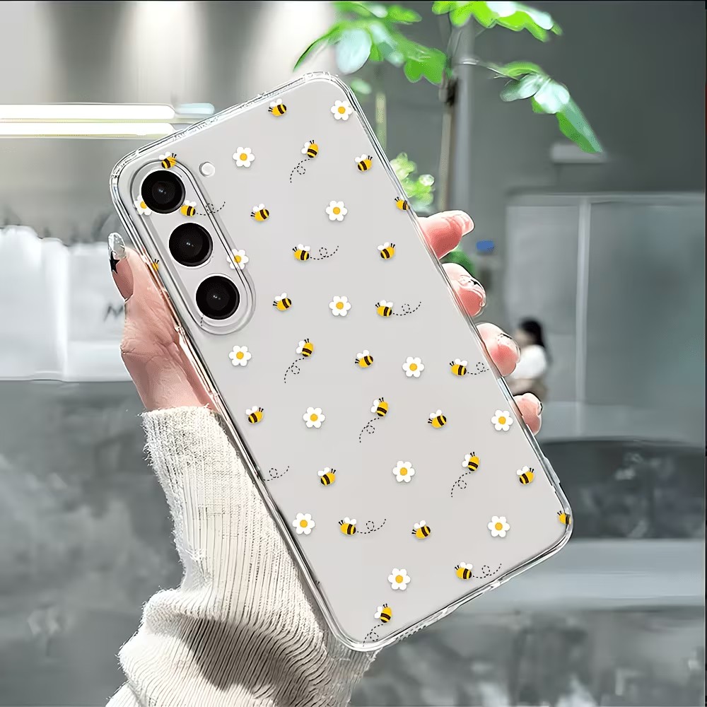 Transparent TPU Cute Bee Daisy - Phone Cases Transparent 评论和价格