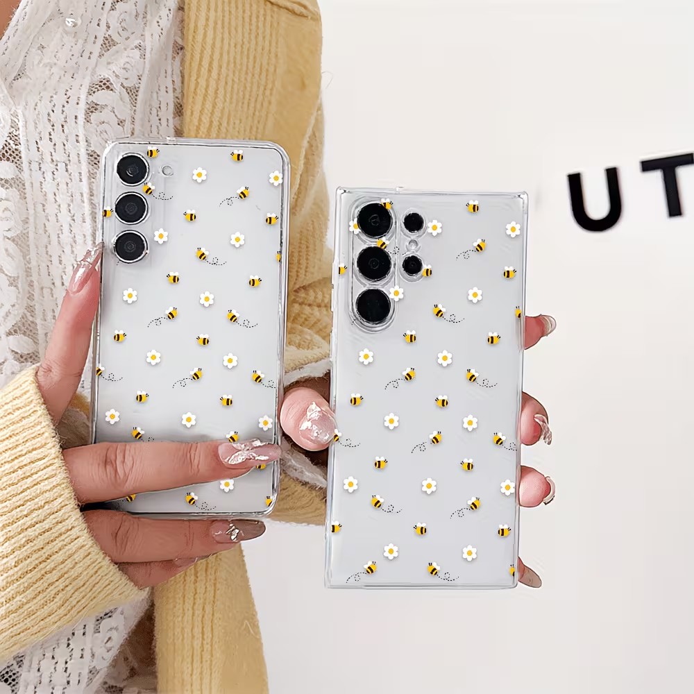 Transparent TPU Cute Bee Daisy - Phone Cases Transparent 评论和价格