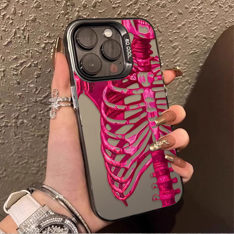 Luxury Pink Green Skull Phone  - Phone Cases Best 评论和价格
