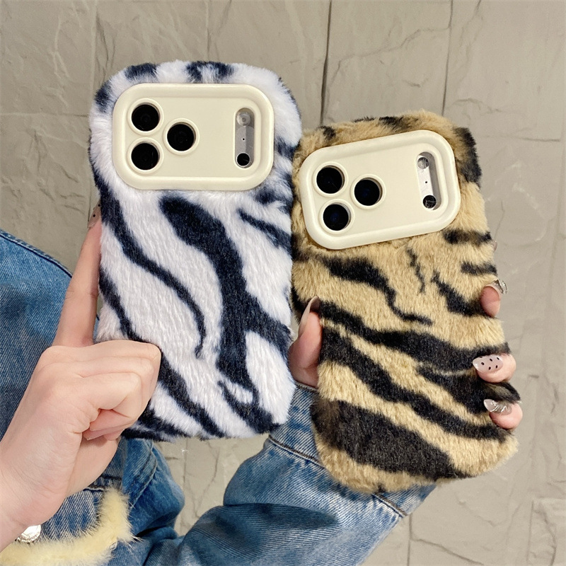 Luxury Zebra Pattern Fluffy Pl - Phone Cases For Iphone 11 评论和价格