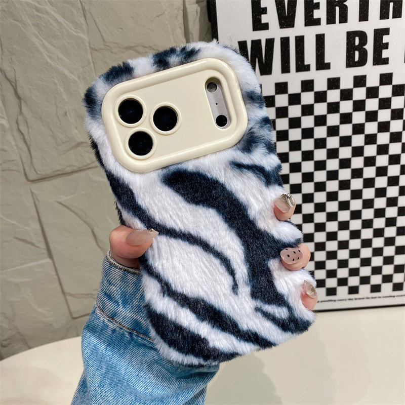 Luxury Zebra Pattern Fluffy Pl - Phone Cases For Iphone 11 评论和价格