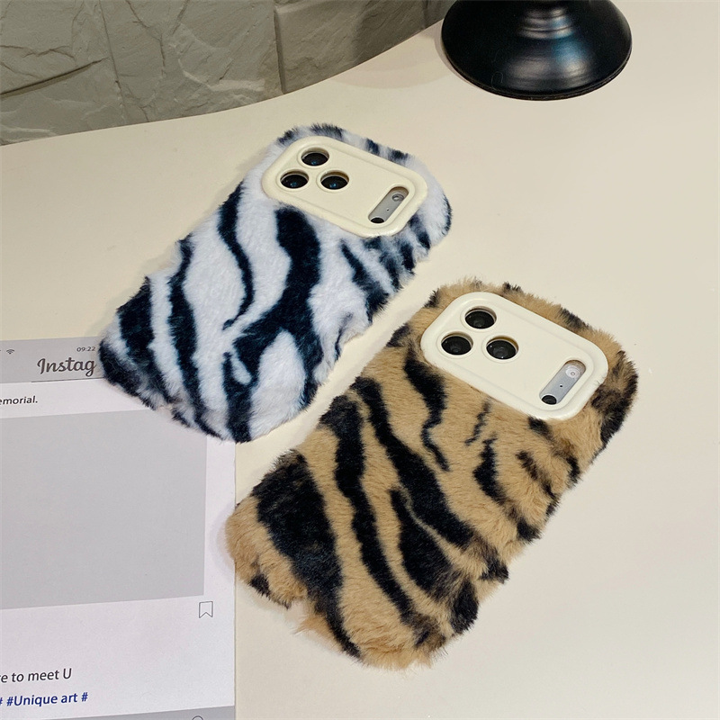 Luxury Zebra Pattern Fluffy Pl - Phone Cases For Iphone 11 评论和价格