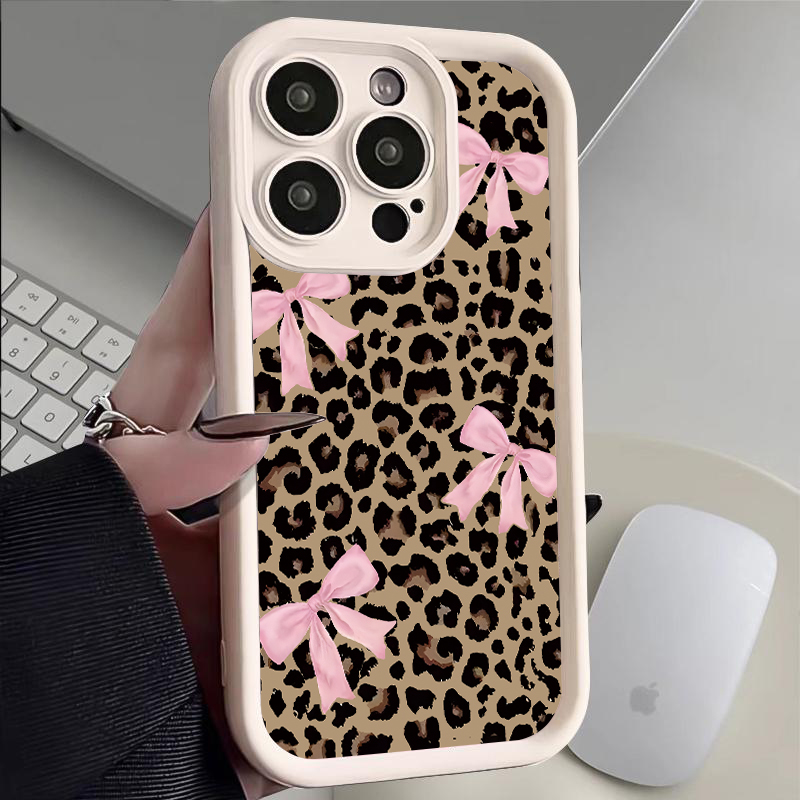 Luxury Leopard Print Bow Phone - Phone Cases Best 评论和价格