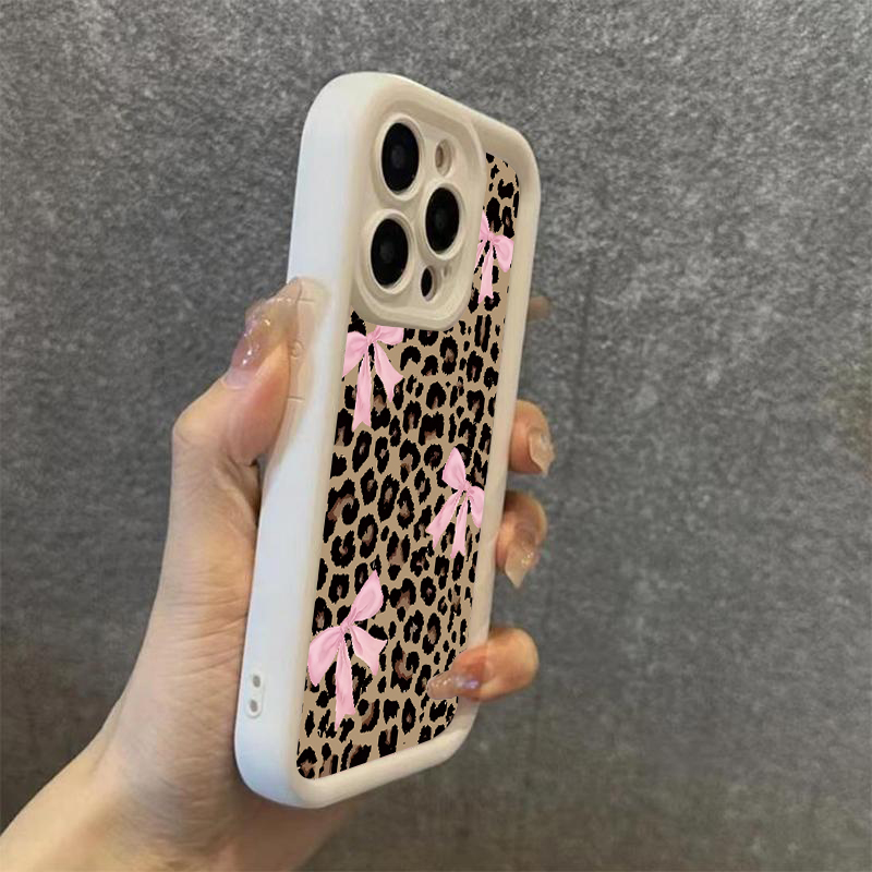 Luxury Leopard Print Bow Phone - Phone Cases Best 评论和价格