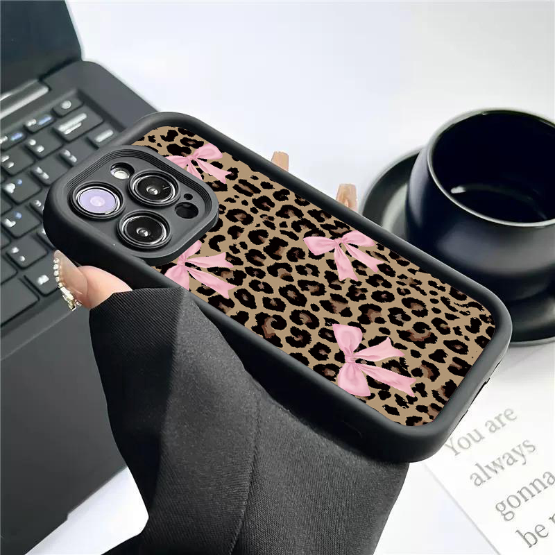 Luxury Leopard Print Bow Phone - Phone Cases Best 评论和价格