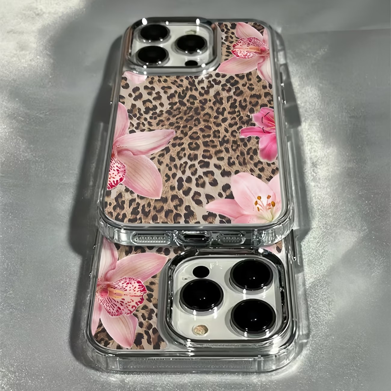 Leopard Print Lily Flower Tran - Phone Cases Best 评论和价格