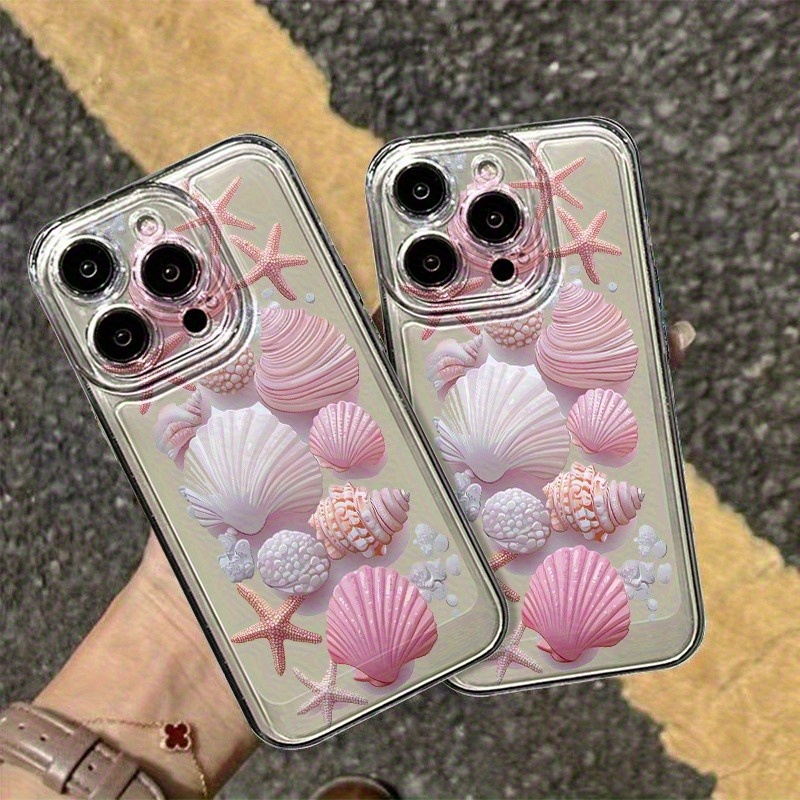 Trendy Pink Seashell Phone Cas - Phone Cases Transparent 评论和价格
