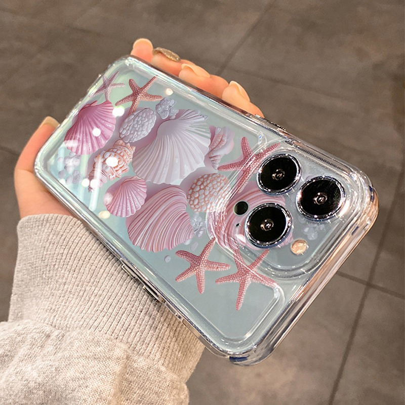 Trendy Pink Seashell Phone Cas - Phone Cases Transparent 评论和价格