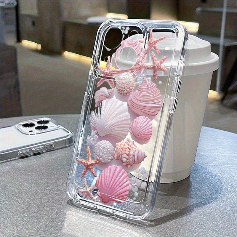 Trendy Pink Seashell Phone Cas - Phone Cases Transparent 评论和价格