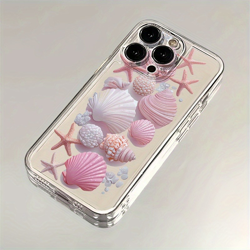 Trendy Pink Seashell Phone Cas - Phone Cases Transparent 评论和价格