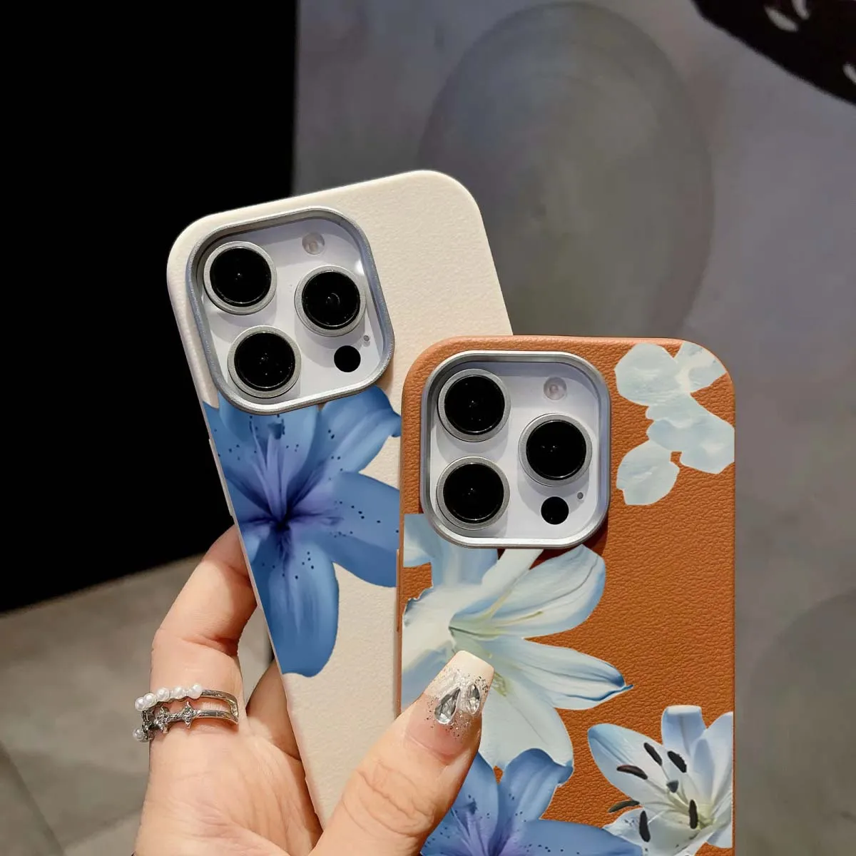 Elegant Blue Lily Fashion Patt - Phone Cases Blue 评论和价格