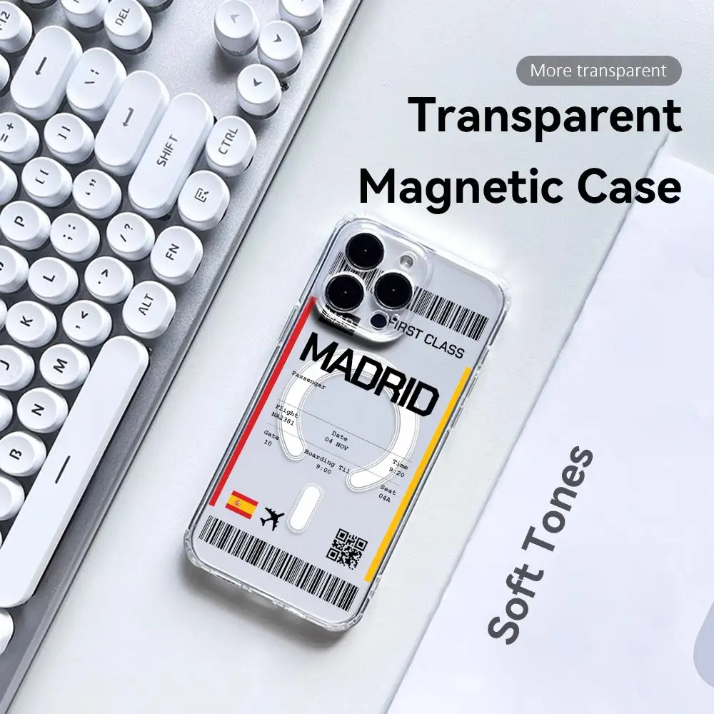 Travel Plane Ticket Spain Phon - Phone Cases Transparent 评论和价格