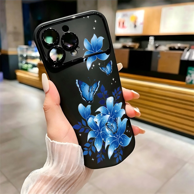 Blue Butterfly Floral Print Ph - Phone Cases Blue 评论和价格