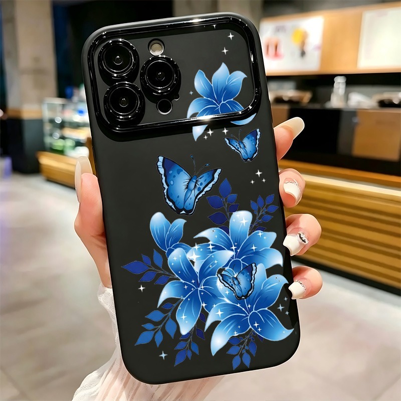 Blue Butterfly Floral Print Ph - Phone Cases Blue 评论和价格
