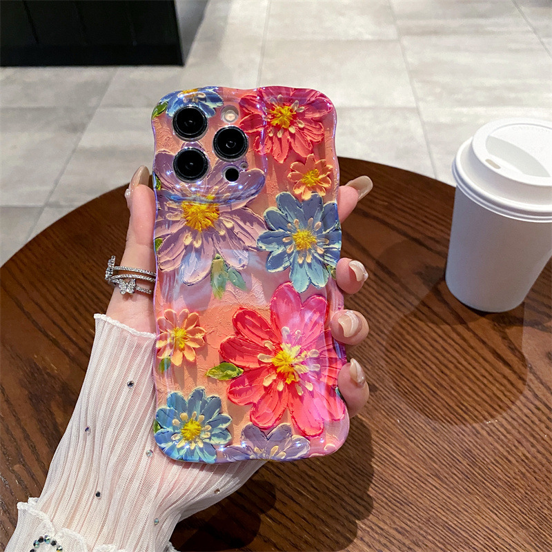 Retro Blue Light Oil Painting  - Phone Cases Blue 评论和价格