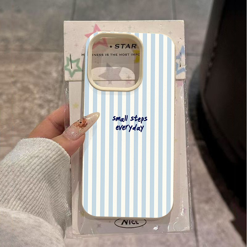 Blue English Blue White Stripe - Phone Cases Blue 评论和价格