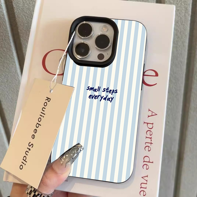 Blue English Blue White Stripe - Phone Cases Blue 评论和价格
