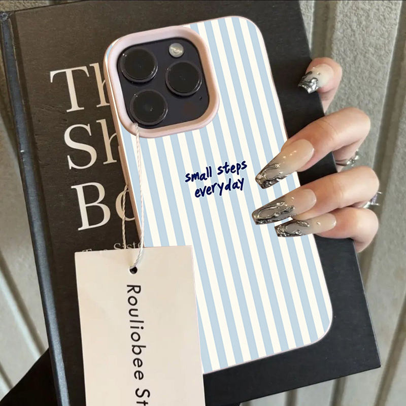 Blue English Blue White Stripe - Phone Cases Blue 评论和价格