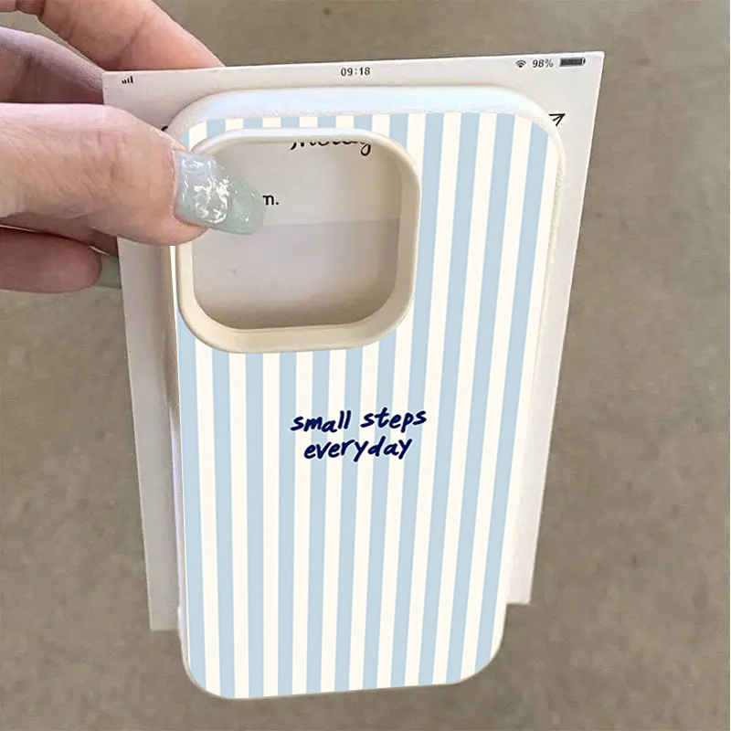 Blue English Blue White Stripe - Phone Cases Blue 评论和价格